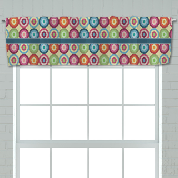 Retro Circles Valance - Closeup on window