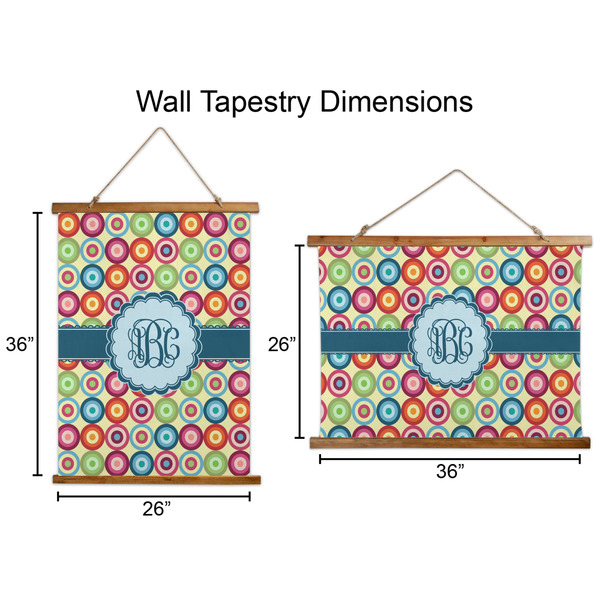 Retro Circles Wall Hanging Tapestries - Parent/Sizing