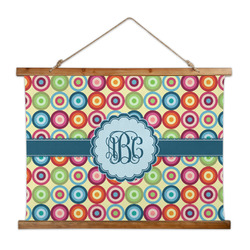 Retro Circles Wall Hanging Tapestry - Wide (Personalized)