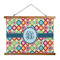 Retro Circles Wall Hanging Tapestry - Wide (Personalized)