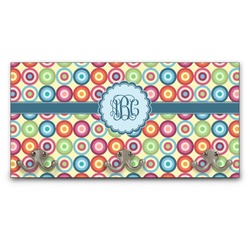 Retro Circles Wall Mounted Coat Rack (Personalized)