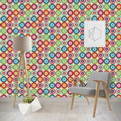 Retro Circles Wallpaper & Surface Covering (Peel & Stick - Repositionable)
