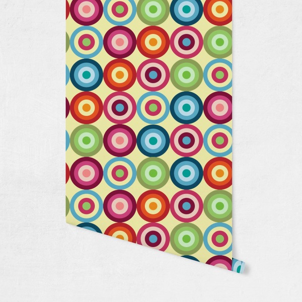 Retro Circles Wallpaper on Wall
