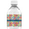 Retro Circles Water Bottle Label - Back View