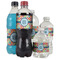 Retro Circles Water Bottle Label - Multiple Bottle Sizes