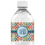 Retro Circles Water Bottle Labels - Custom Sized (Personalized)