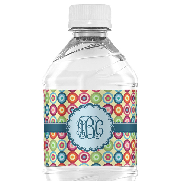 Custom Retro Circles Water Bottle Labels - Custom Sized (Personalized)