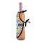 Retro Circles Wine Bottle Apron - DETAIL WITH CLIP ON NECK