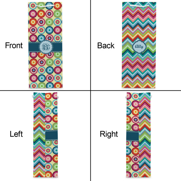 Retro Circles Wine Gift Bag - Gloss - Approval