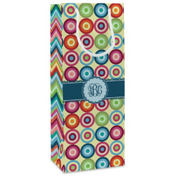 Retro Circles Wine Gift Bags (Personalized)