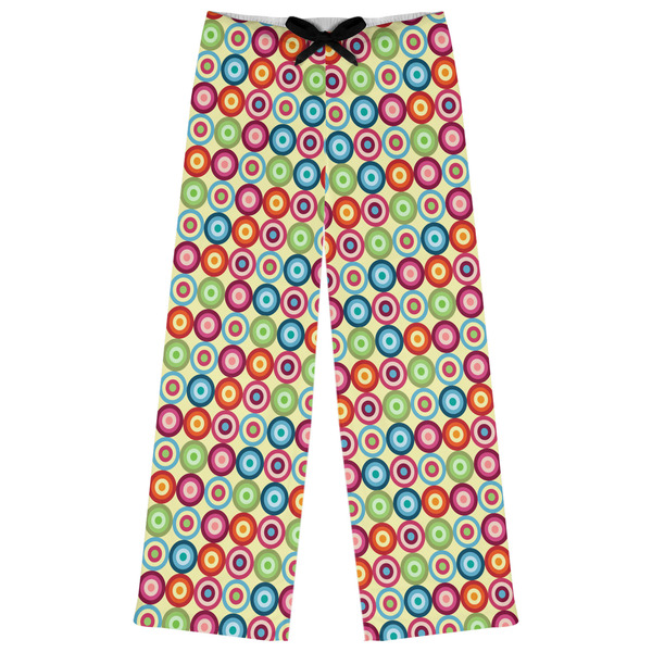 Custom Retro Circles Womens Pajama Pants - M