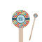 Retro Circles 7.5" Round Wooden Stir Sticks - Single Sided (Personalized)