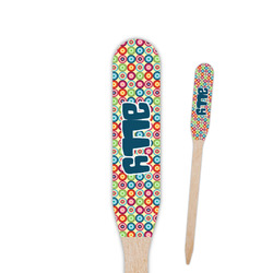 Retro Circles Paddle Wooden Food Picks (Personalized)
