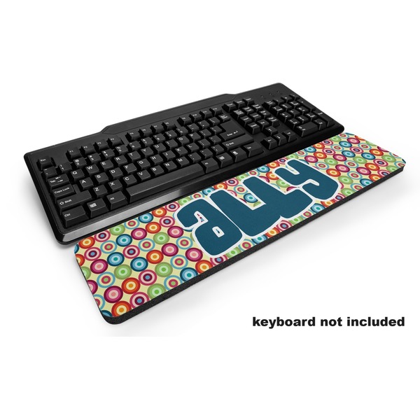 Custom Retro Circles Keyboard Wrist Rest (Personalized)