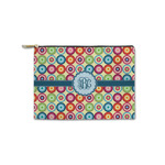 Retro Circles Zipper Pouch - Small - 8.5"x6" (Personalized)