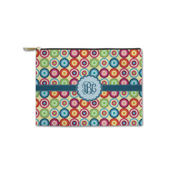 Retro Circles Zipper Pouch - Small - 8.5"x6" (Personalized)