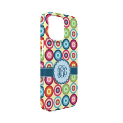 Retro Circles iPhone Case - Plastic - iPhone 13 Mini (Personalized)