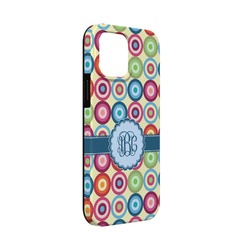Retro Circles iPhone Case - Rubber Lined - iPhone 13 Mini (Personalized)