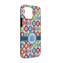 Retro Circles iPhone Case - Rubber Lined - iPhone 13 Pro (Personalized)