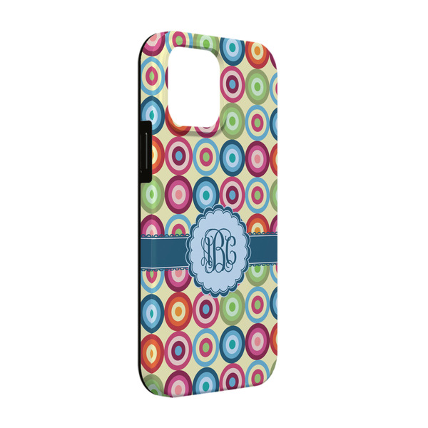 Custom Retro Circles iPhone Case - Rubber Lined - iPhone 13 (Personalized)