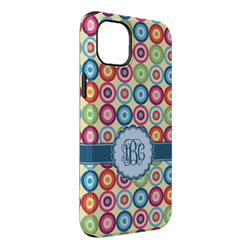 Retro Circles iPhone Case - Rubber Lined - iPhone 14 Pro Max (Personalized)