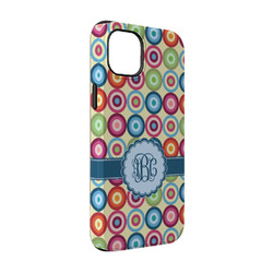 Retro Circles iPhone Case - Rubber Lined - iPhone 14 Pro (Personalized)