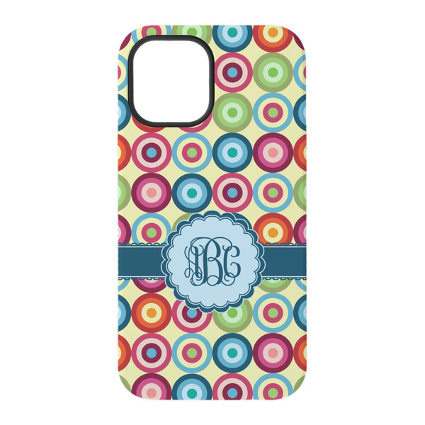 Retro Circles iPhone 15 Pro Tough Case - Back