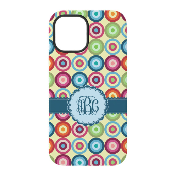 Retro Circles iPhone 15 Tough Case - Back