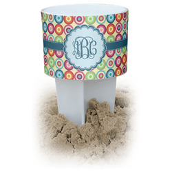 Retro Circles Beach Spiker Drink Holder (Personalized)