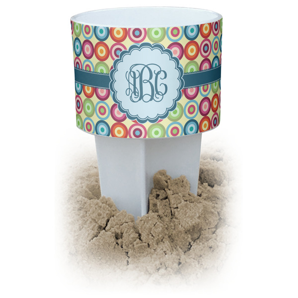 Custom Retro Circles Beach Spiker Drink Holder (Personalized)