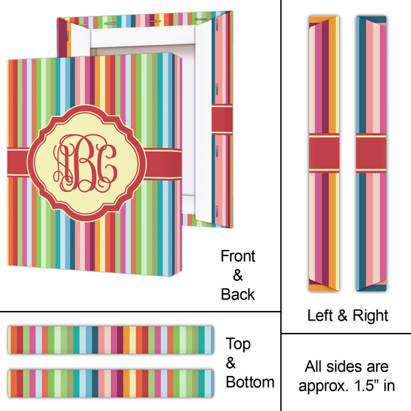 Retro Vertical Stripes 11x14 - Canvas Print - Approval