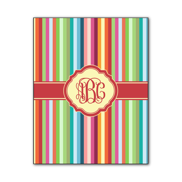 Custom Retro Vertical Stripes Wood Print - 11x14 (Personalized)