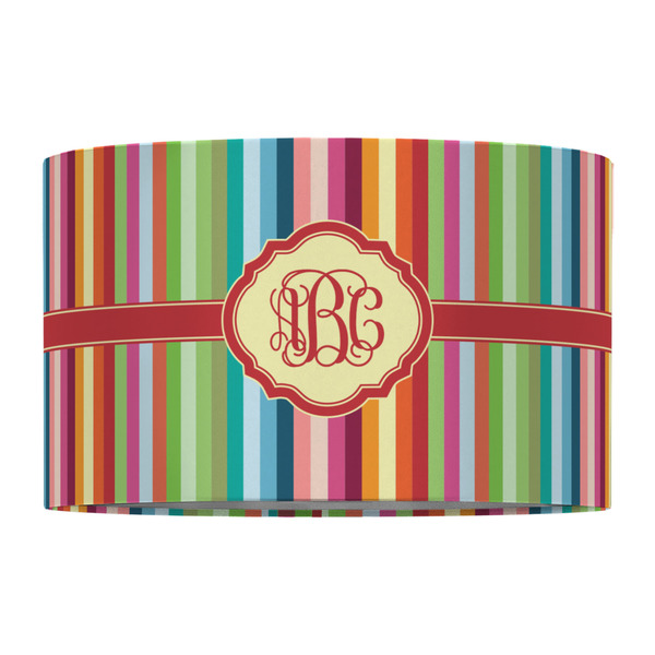Retro Vertical Stripes 12" Drum Lampshade - FRONT (Fabric)