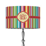 Retro Vertical Stripes 12" Drum Lamp Shade - Fabric (Personalized)