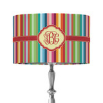 Retro Vertical Stripes 12" Drum Lamp Shade - Fabric (Personalized)