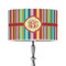 Retro Vertical Stripes 12" Drum Lampshade - ON STAND (Poly Film)