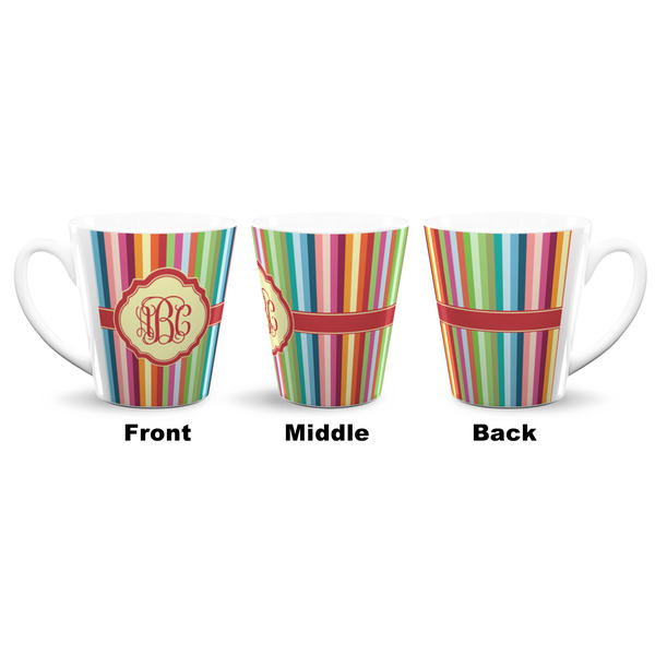 Retro Vertical Stripes 12 Oz Latte Mug - Approval