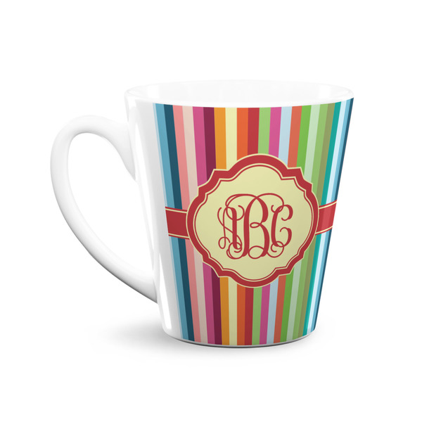 Retro Vertical Stripes 12 Oz Latte Mug - Front