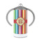 Retro Vertical Stripes 12 oz Stainless Steel Sippy Cups - FRONT