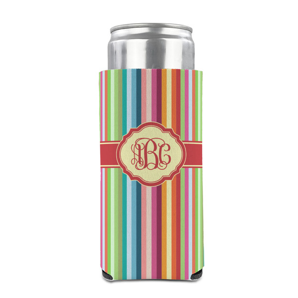 Retro Vertical Stripes 12oz Tall Can Sleeve - FRONT (on can)