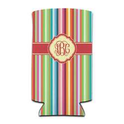 Retro Vertical Stripes Can Cooler (tall 12 oz) (Personalized)