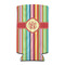 Retro Vertical Stripes Can Cooler (tall 12 oz) (Personalized)