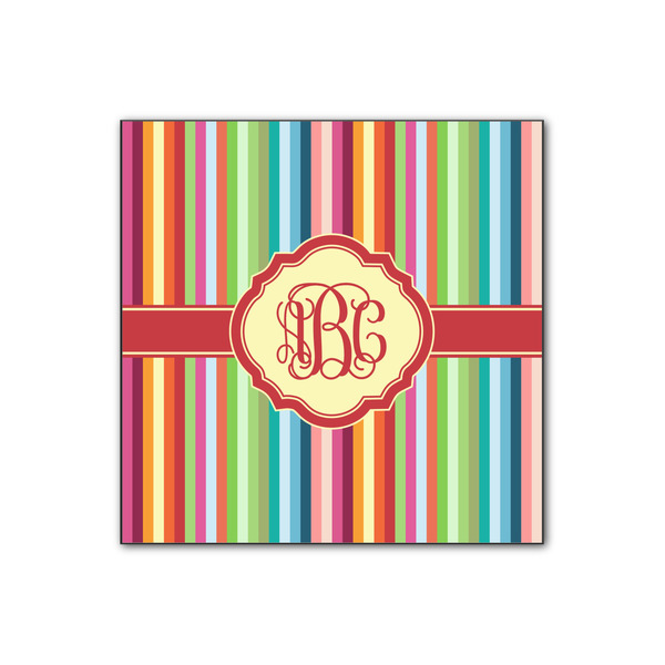 Custom Retro Vertical Stripes Wood Print - 12x12 (Personalized)