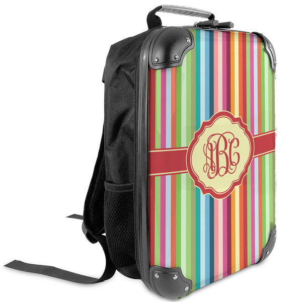 Custom Retro Vertical Stripes Kids Hard Shell Backpack (Personalized)