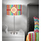 Retro Vertical Stripes 13 inch drum lamp shade - in room