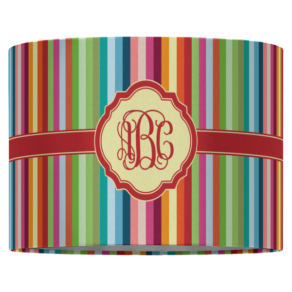 Retro Vertical Stripes 16" Drum Lampshade - FRONT (Fabric)