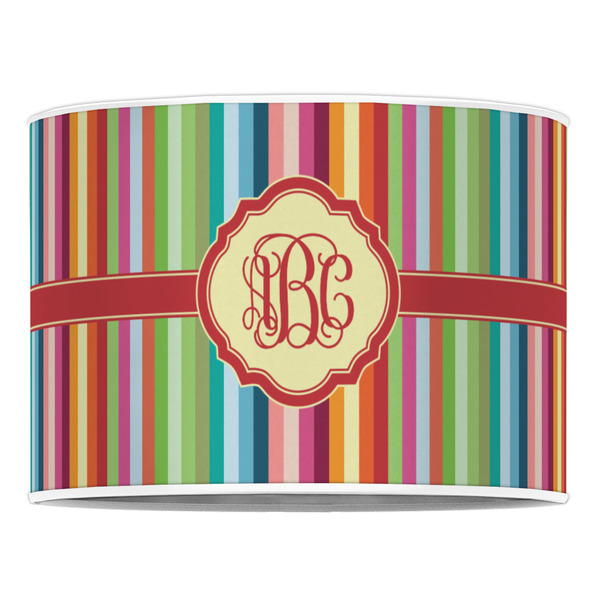 Retro Vertical Stripes 16" Drum Lampshade - FRONT (Poly Film)