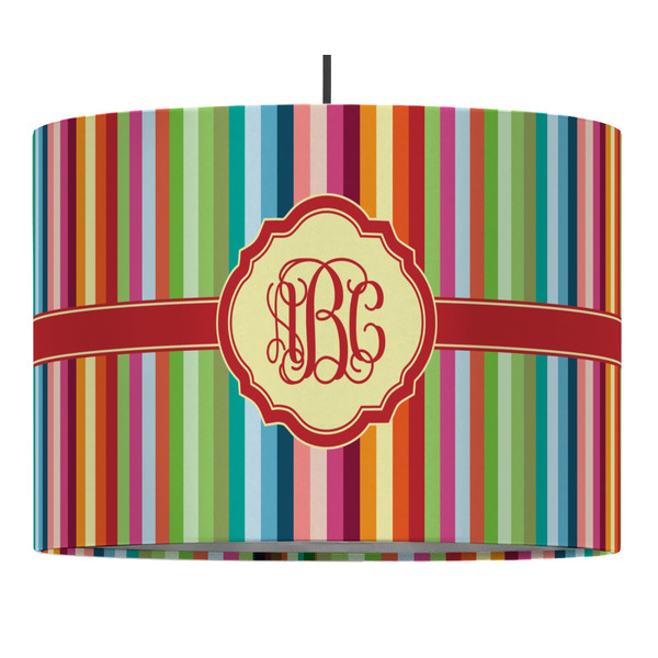 Retro Vertical Stripes 16" Drum Lampshade - PENDANT (Fabric)