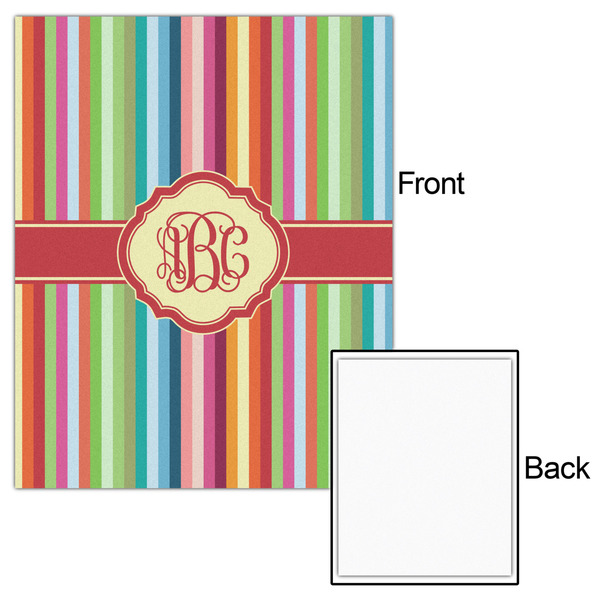 Retro Vertical Stripes 16x20 - Matte Poster - Front & Back