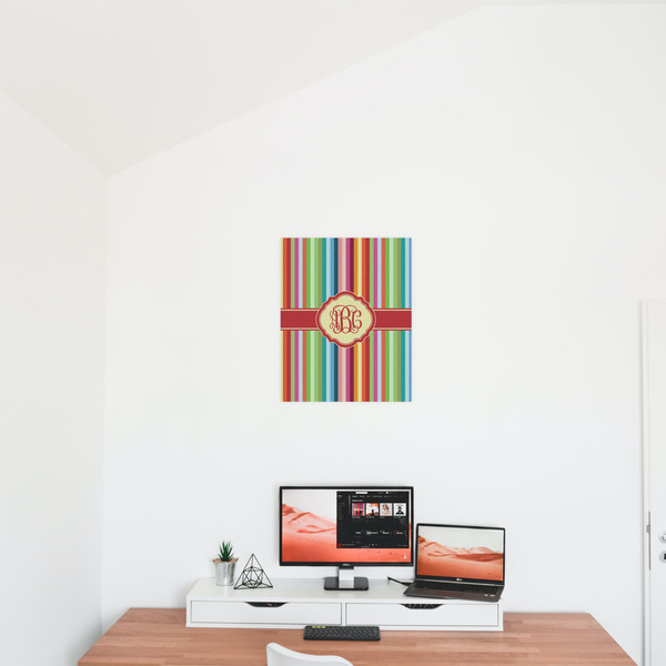 Retro Vertical Stripes 16x20 - Matte Poster - On the Wall